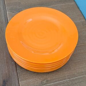 The Spring Shop Bold Orange Dinner Plates 8pcs